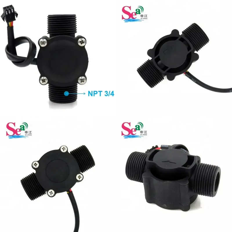 OEM Manufacturer NPT 3/4 Drinking Machine Part Water Liquid Flow Sensor 2-60L/min DC3.5-24V Turbine Magnet Flow Switch FS300A