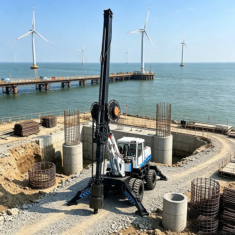 Crawler Rotary Drilling Rig Efficient Pile Drilling Machine for Highway Overpass Foundation Building