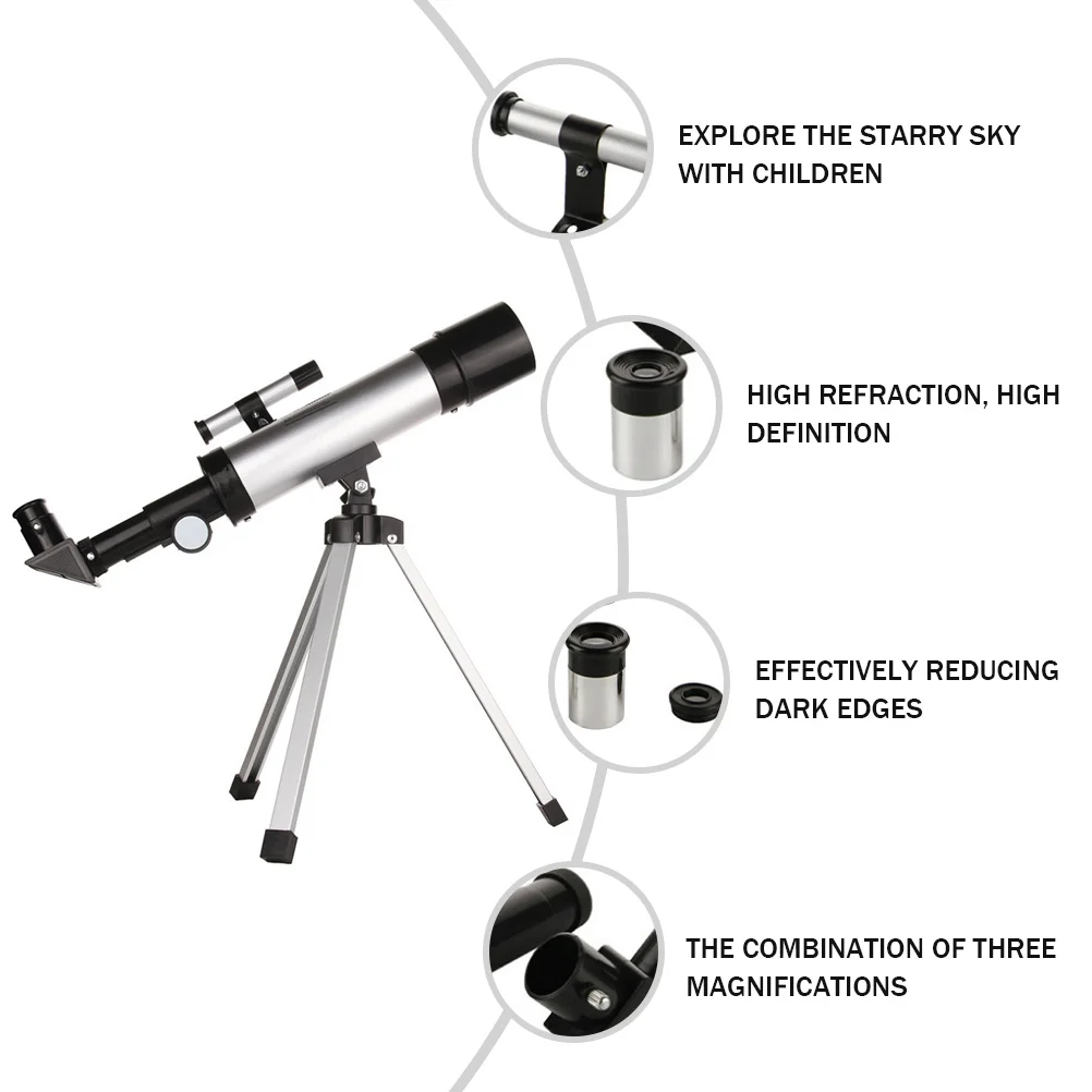 

1Set Astronomical Telescope 36050Mm Outdoor Stargazing Sky Earth Dual-Purpose 90X Zoom Refracting Telescope Tripod