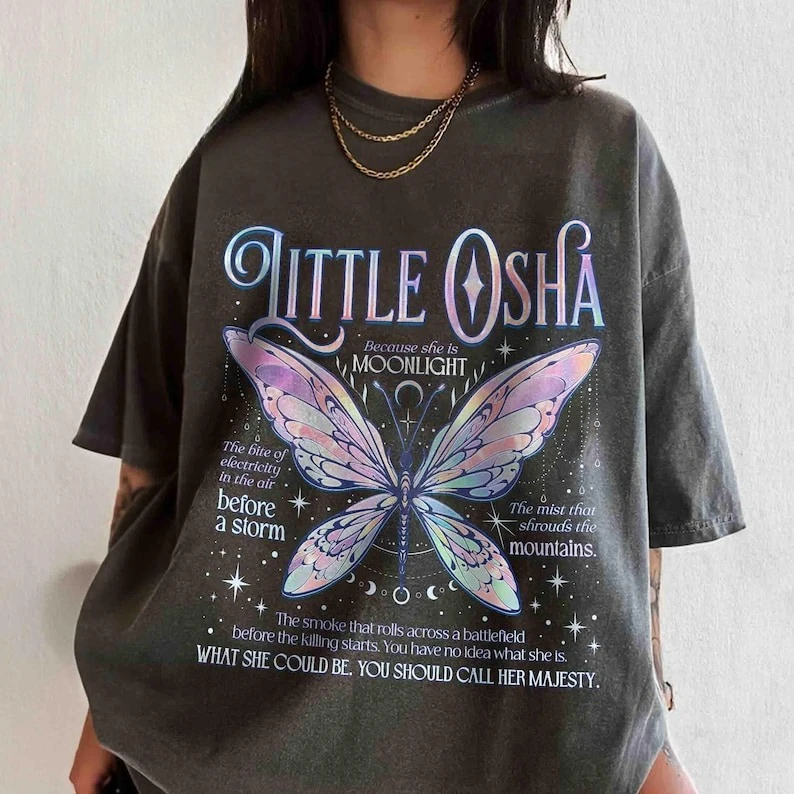 

Little Osha Butterfly Quicksilver Callie Hart Merch Saeris Fane Kingfisher Inspired Fan Shirt Designs Summer Short-sleeved Tee