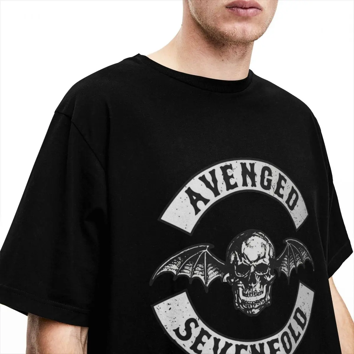 Haikyuu T-Shirt American Avenged Sevenfold 100 Cotton T Shirts Heavy Metal Band Tee Shirt for Men Summer Y2K Short Sleeve Tees image 4