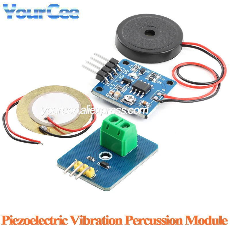 5pcs/1pc Analog piezoelectric ceramic vibration sensor module vibration buzzer signal piezoelectric vibration percussion sensor
