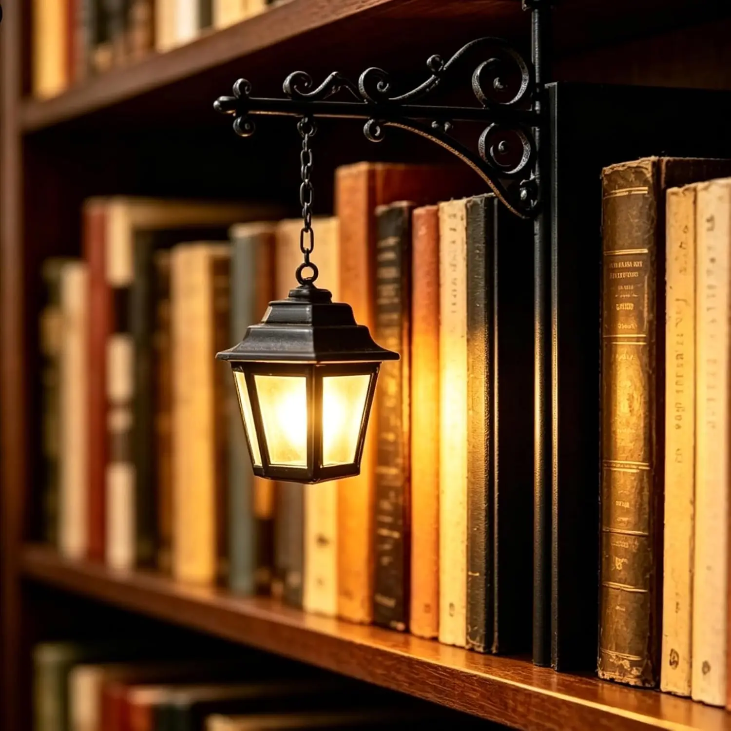 Bookshelf Lamp Library Lantern Light Library Lantern Bookshelf Mini Bookcase Lamp Book Nook Lamp Reading Nook Decor For Home view 3