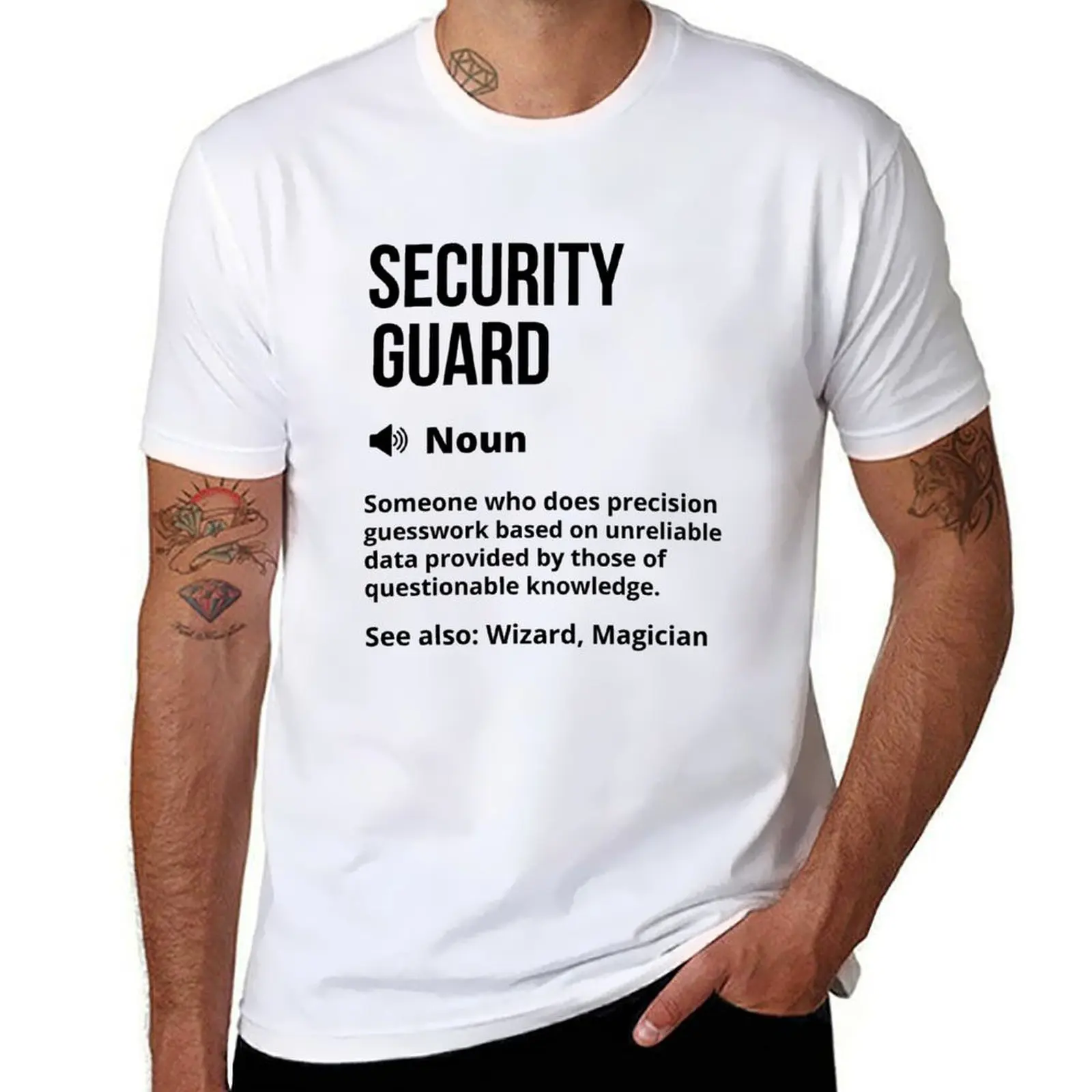 

Security Guard Funny Definition - Security Guard Funny Saying T-Shirt man t shirt heavy cotton cotton t shirts man 100% T-shirt