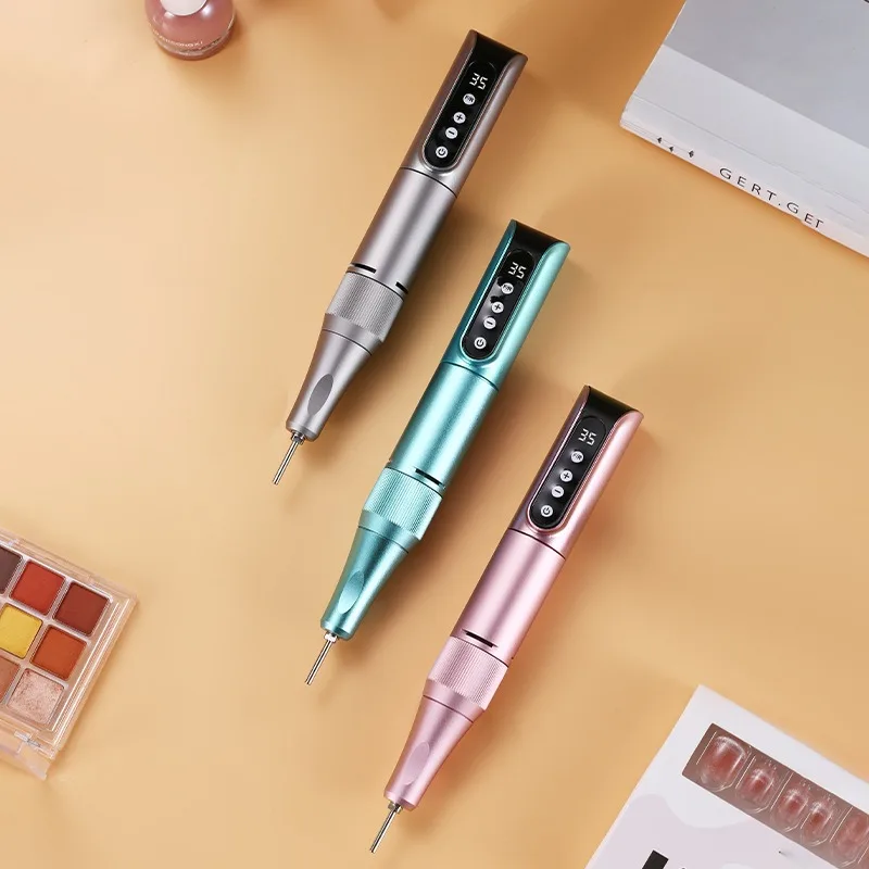 Perceuse à ongles sans fil, Rechargeable par USB, 35000 tr/min, outil de manucure Portable pour lime à ongles et vernis à ongles en Salon