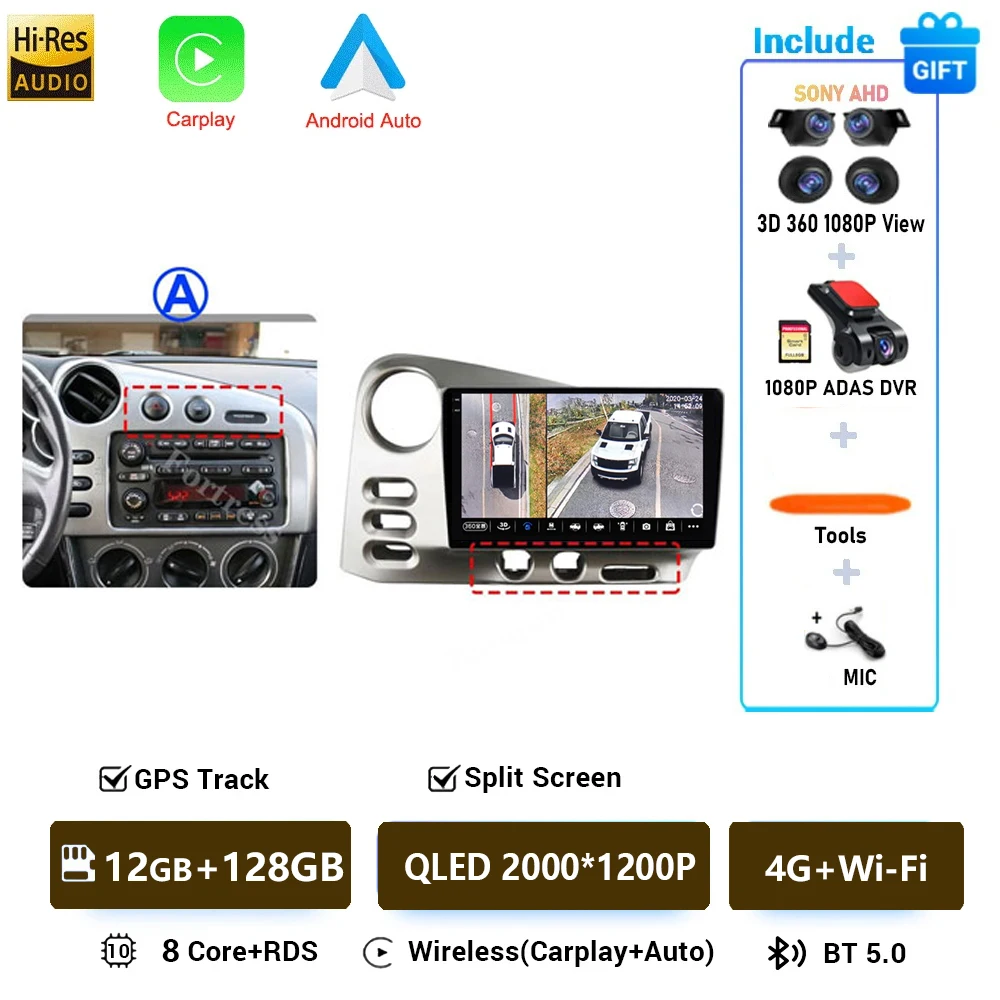 A2K 12G-128G DVR 360