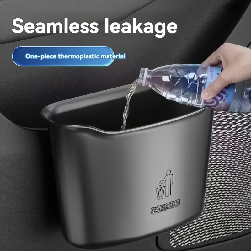 

Car Trash Can Hanging Waste Rubbish Bin Garbage Basket Plastic Organizer For SUVs, Sedans, And Trucks Car Interior Accessories