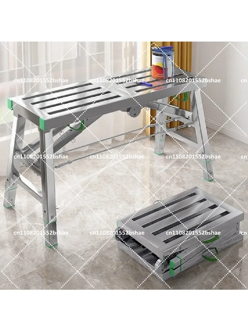 Heavy Duty Folding Scaffolding Ladder, Thickened Telescopic Step Stool for Painting, Decoration, and Construction Work