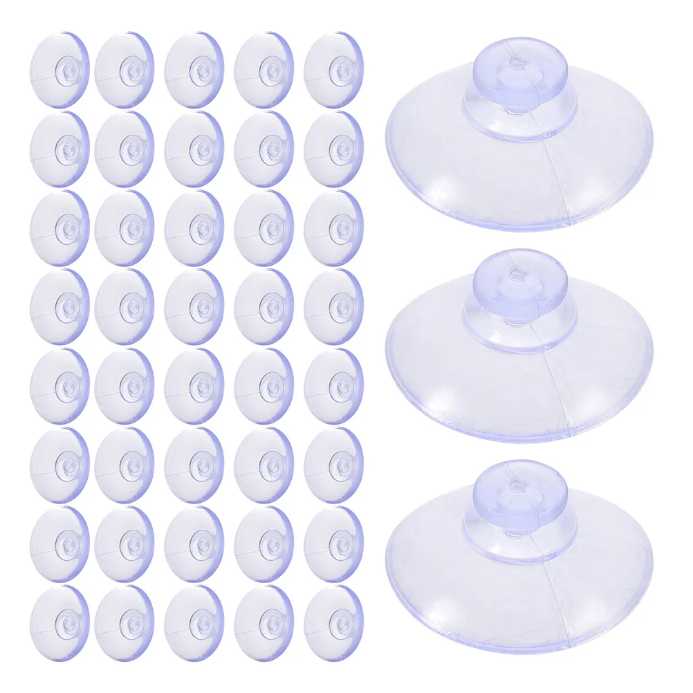 

200Pcs Glass Table Suction Cup Hooks Transparent Plastic Small Strong Load Hanging Organizer for Windows Mirrors Smooth Surface