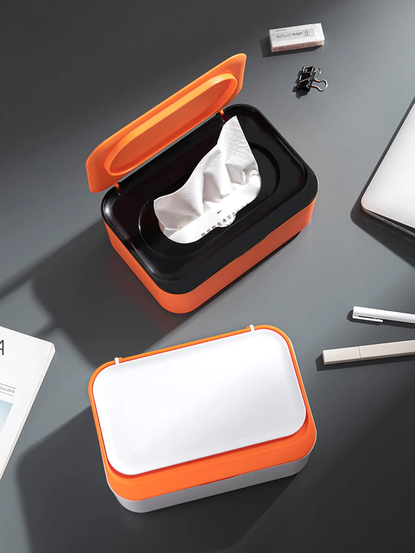 1Pcs Wet Wipes Dispenser with Lid Dustproof Tissue Storage Box for Home Office Wet Tissue Mask Storage Box Desktop Organizer