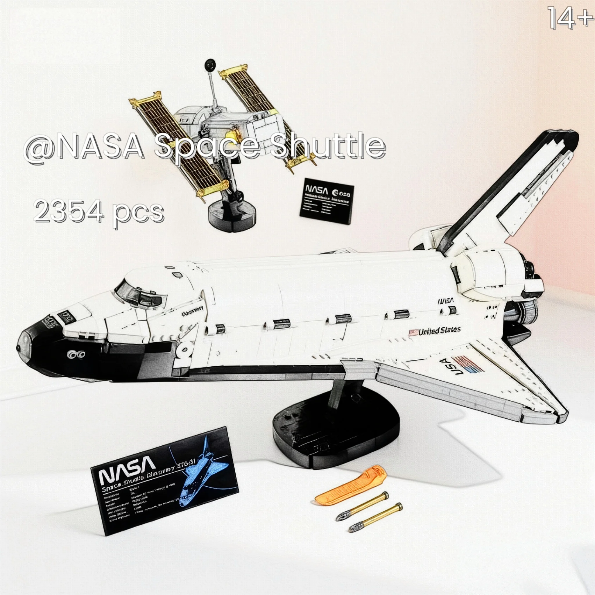 

2354 шт. MOC 10283 НАСА космический шаттл строительные блоки модель кирпичей креативный эксперт космическое агентство для детей подарки на Рождество и день рождения