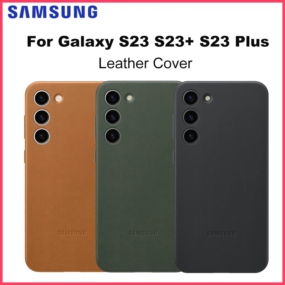 Original Samsung Galaxy S23 S23+ S23 Plus Leather Phone Case EF-VS911 EF-VS916