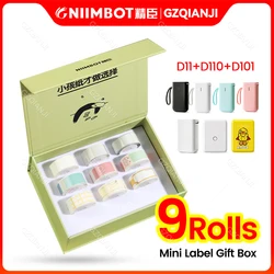 Official Gift Box Set Color Multi Size Cute Label Sticker Paper Roll for Niimbot Label Printer D11 D110 D101