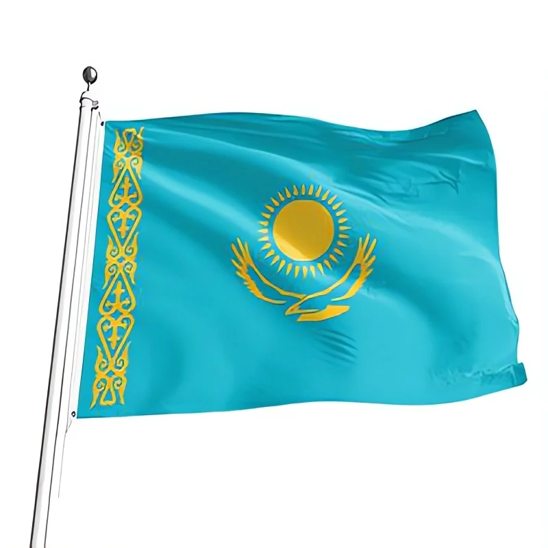 5 Pcs/lot Kazakhstan National Flag 90x150cm Kazakhstan Flag The Republic of Kazakhstan National Flag wholesale