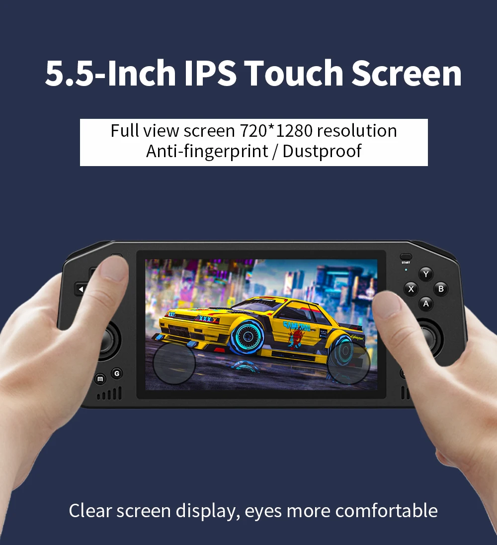 Powkiddy X28 Android 11 Unisoc Tiger T618 5.5 Inch Touch IPS Screen Handheld Retro Game Console Google Store