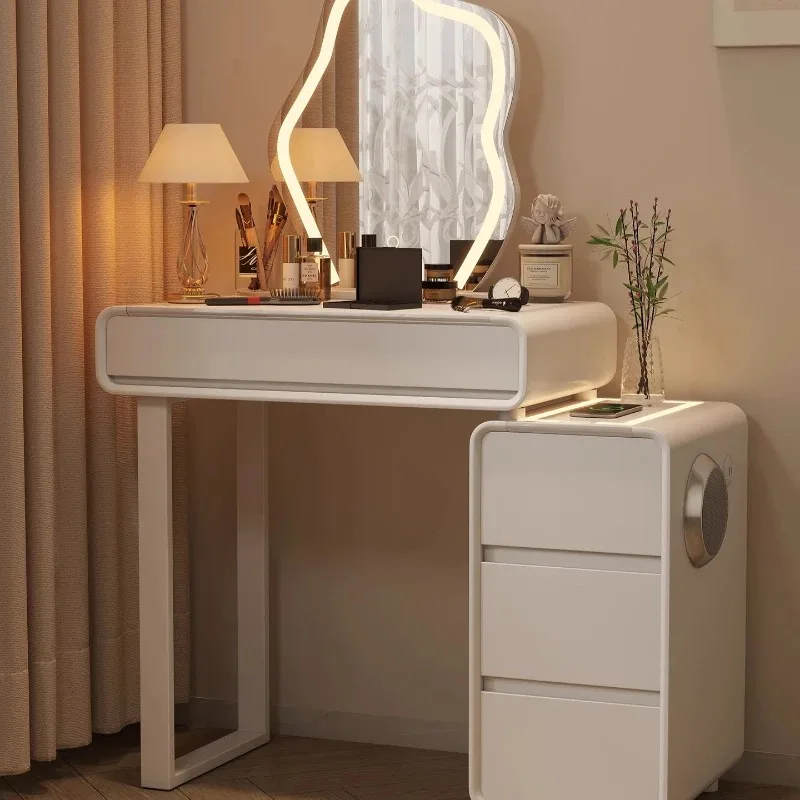 Large Makeup Bedside Tables Dressing Table Vintage Mirror Dressing Table Corner Wood Tocadores De Maquillaje Mirrored Furniture