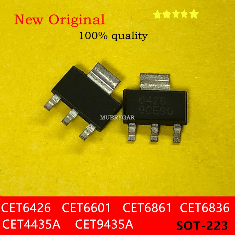 (pieces/lot)100%New  CET6426   6426   CET4435A   4435A  CET9435A  9435A   CET6601   6601  CET6861   6861  SOT-223 Free shipping
