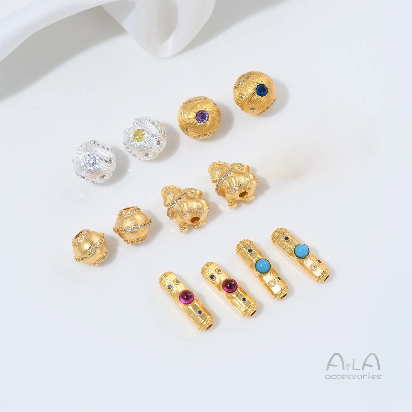 

Медные бусины с позолотой 24K и инкрустацией зеленым цирконием, прямые трубчатые бусины-разделители, аксессуары для рукоделия, DIY, для нанизывания кристаллов и жемчуга