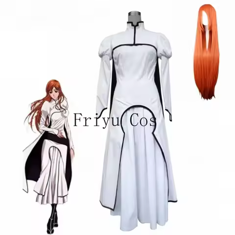 Anime Bleach Orihime Inoue Hollow World Hueco Mundo Kimono Uniform Wig Cosplay Costumes