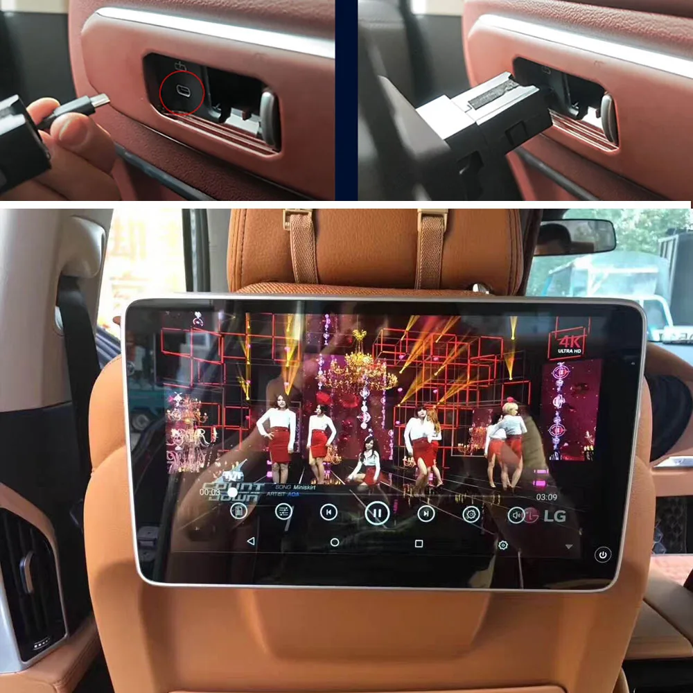 2026 Latest UI Style TV Rear Seat Screen For BMW X5 G05 X6 G06 X7 G07 WiFi Car Headrest Monitor Android Bluetooth Mirror Link