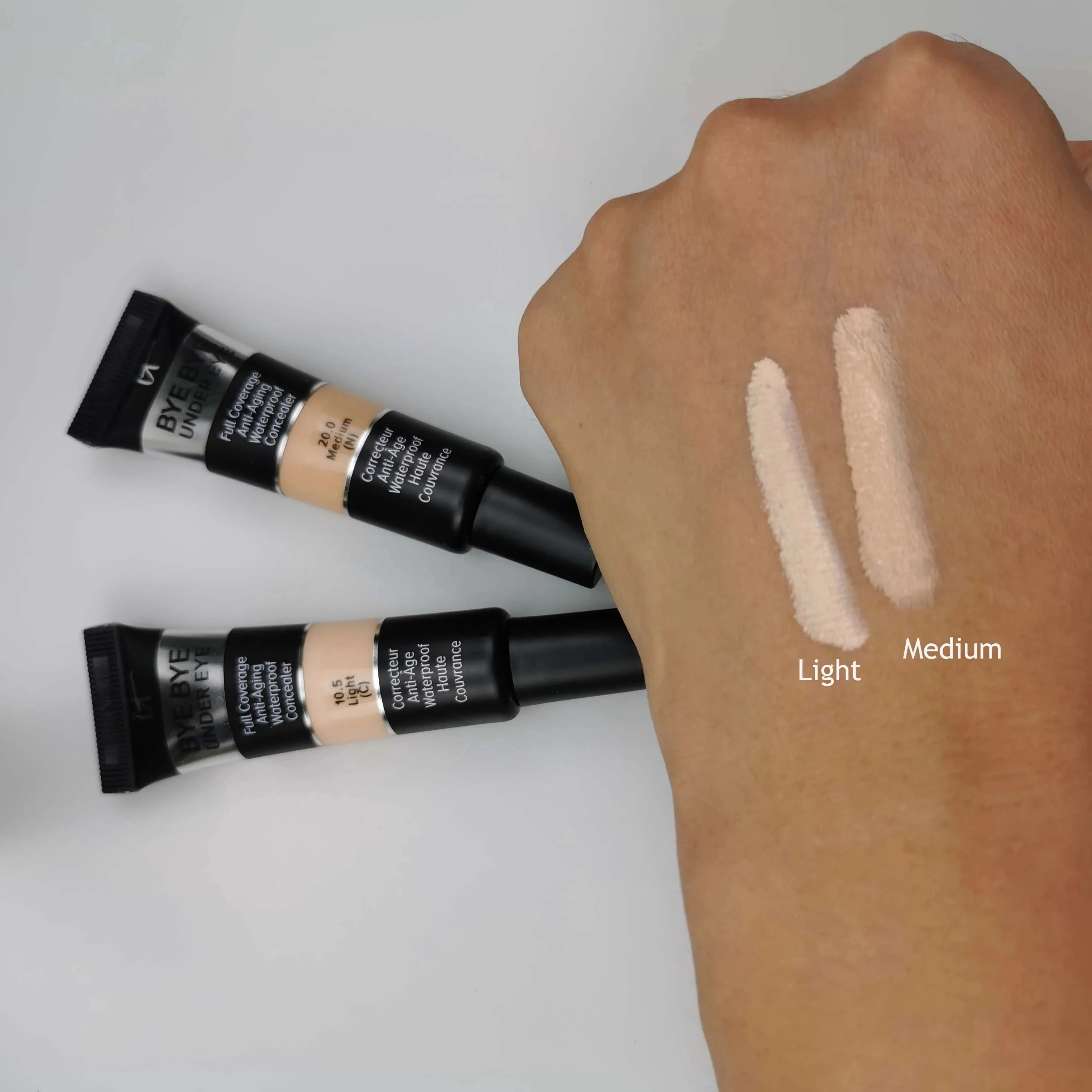 2 pcs/lot Brand Original Bye Bye Under Eye Full Coverage Anti-Aging Waterproof Concealer Medium