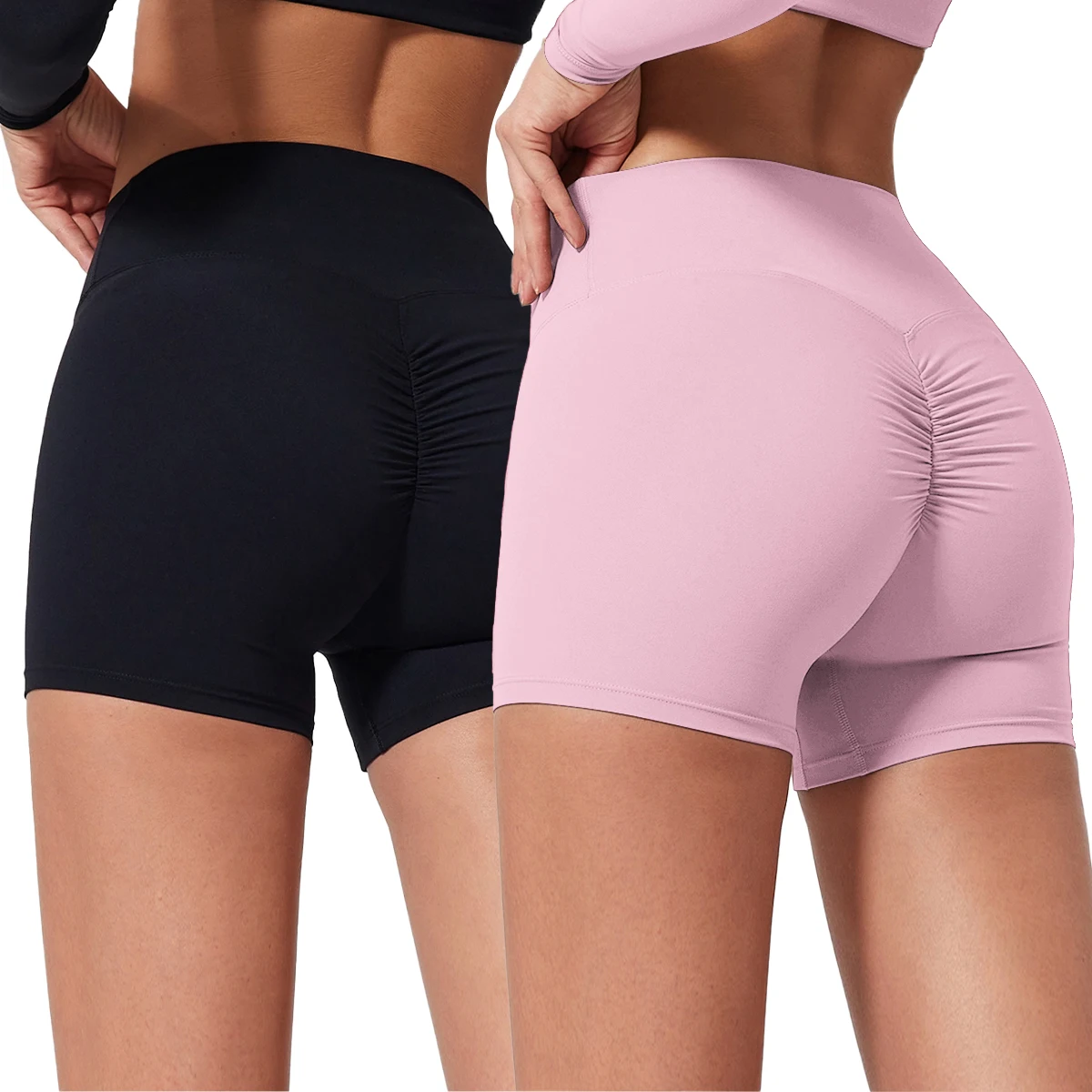 

2-Piece High Waist Women Fitness Quick-Dry Sport Short Women Cycling Soft Training Shorts Jog High Waist Yoga Short Legging
