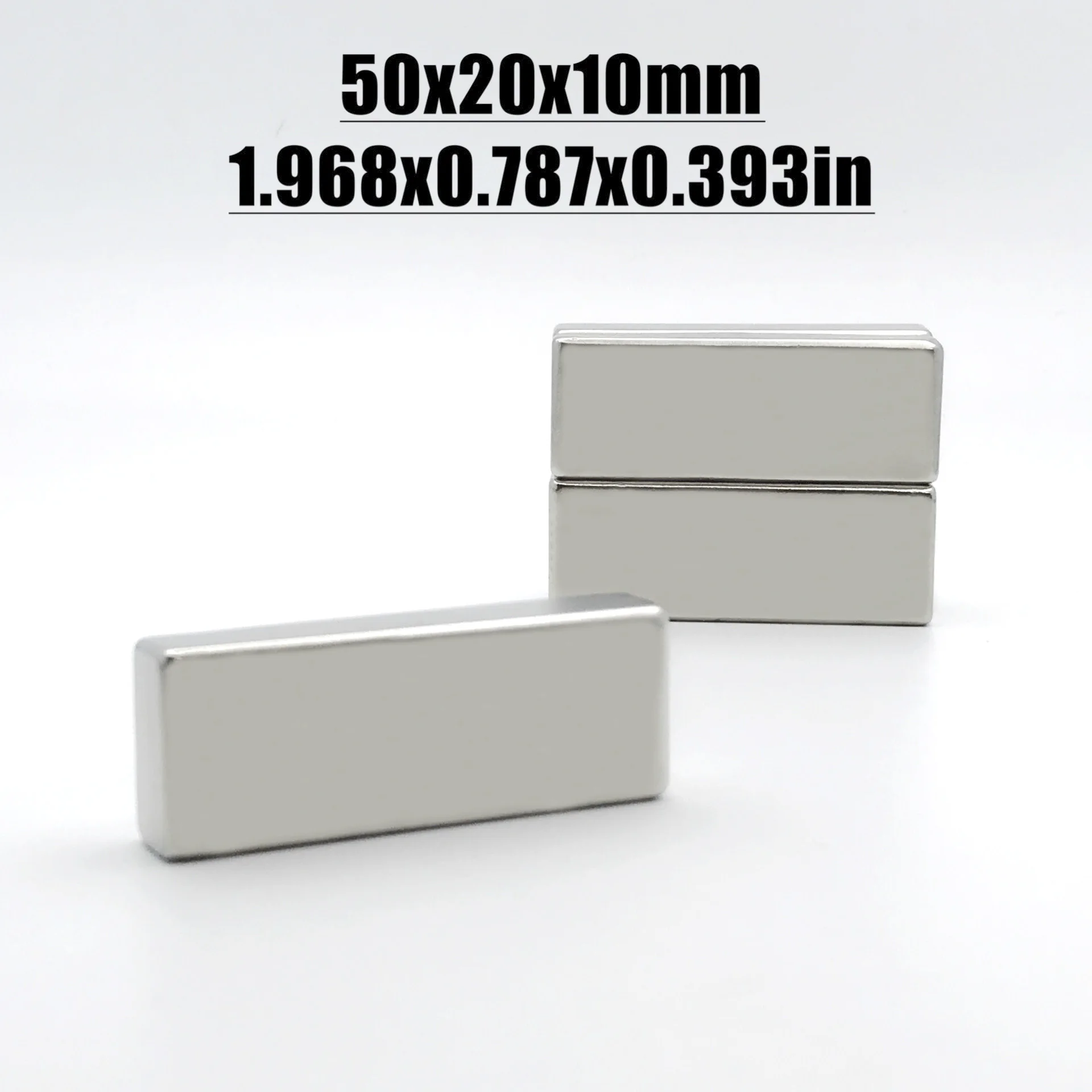 1-10pcs 50x20x10mm Magnet Neodymium Magnet N35 NdfeB Permanent Magnetic Imanes Magnets Square Shape 50*20*10 Magnet Accessory