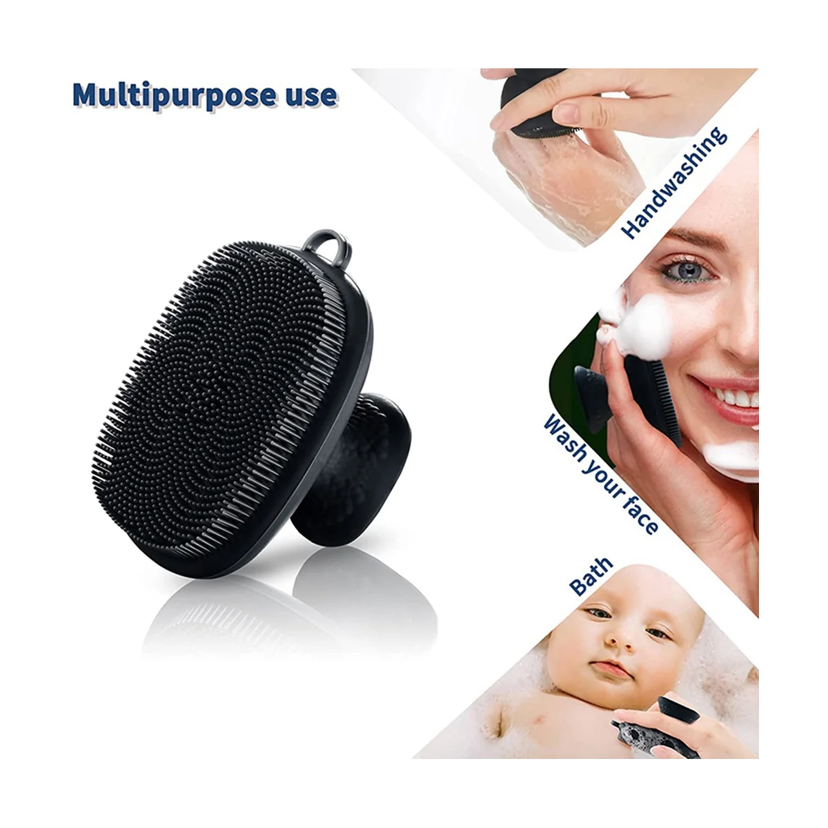 Scrubber per il viso in Silicone, massaggiatore per il viso esfoliante delicato, rimuove la pelle secca morta, accessorio per il bagno Scrubber per il viso