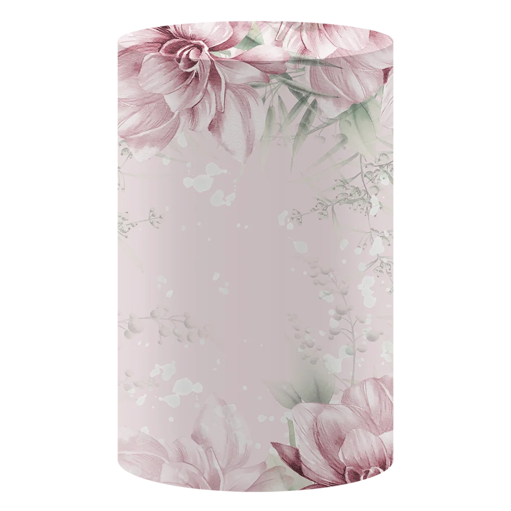 Wedding Floral Theme Cylinder Cover for Birthday Parties,  and Baby Shower Decoration Props