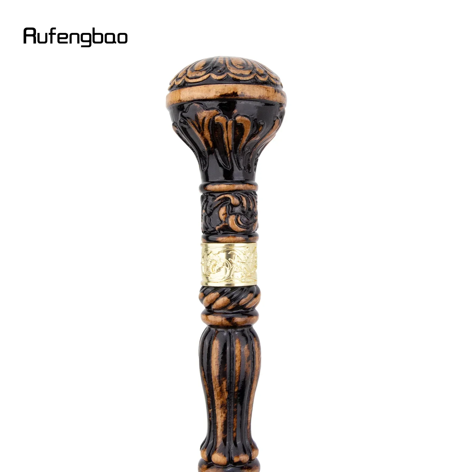 Schwarz Braun Kreative Runde Holz Mode Spazierstock Dekorative Cospaly Holz Gehstock Halloween Mace Zauberstab Crosier 95 cm