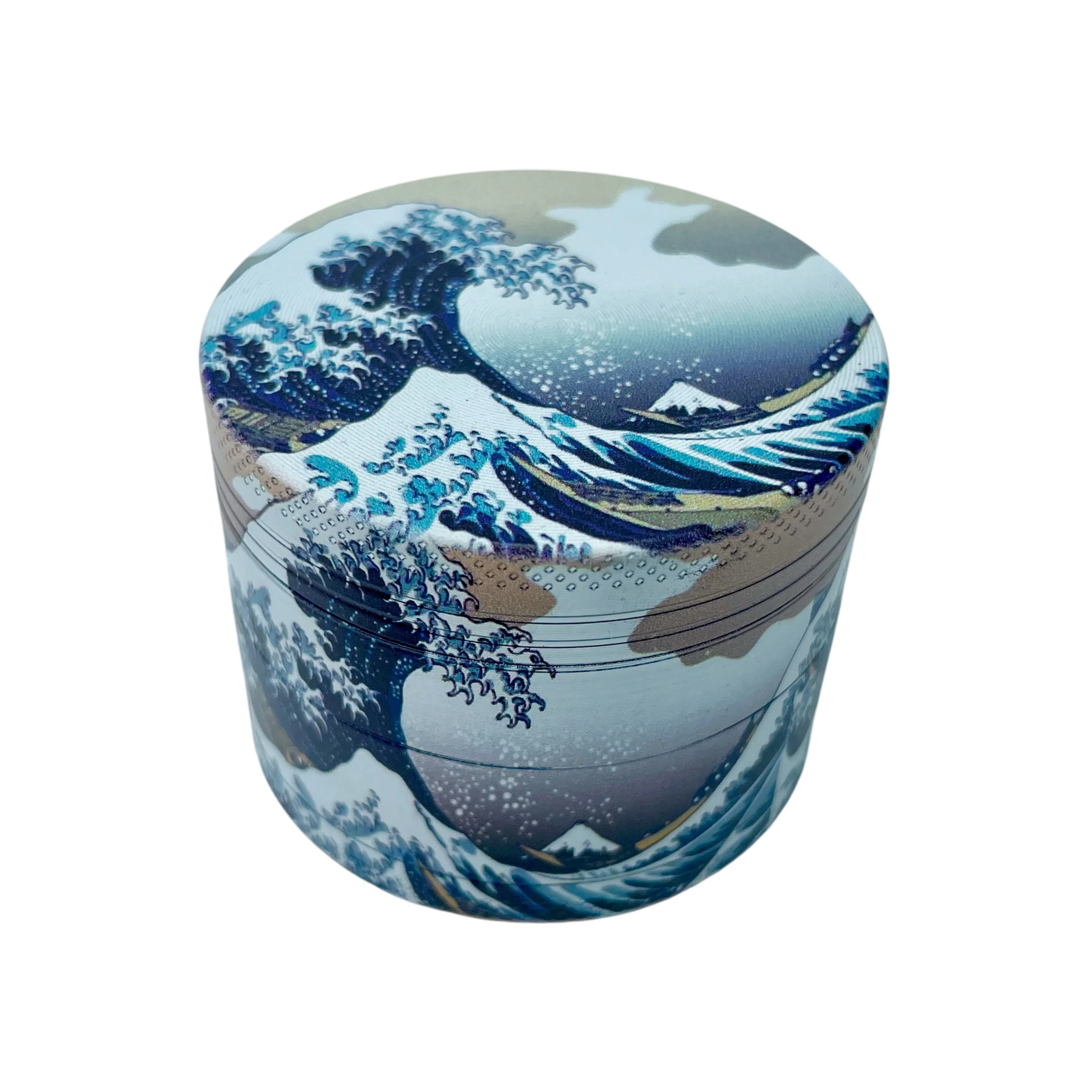 

Металлическая мельница для трав в японском стиле с морской волной 2 дюйма/50 мм