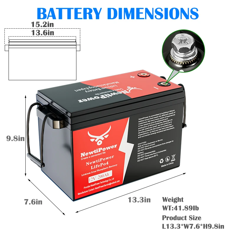 12V 200Ah LiFePO4 Battery Packs Grade A Cells Rechargeable For Outdoor / Home Storage Lithium Iron Phosphate Batteries