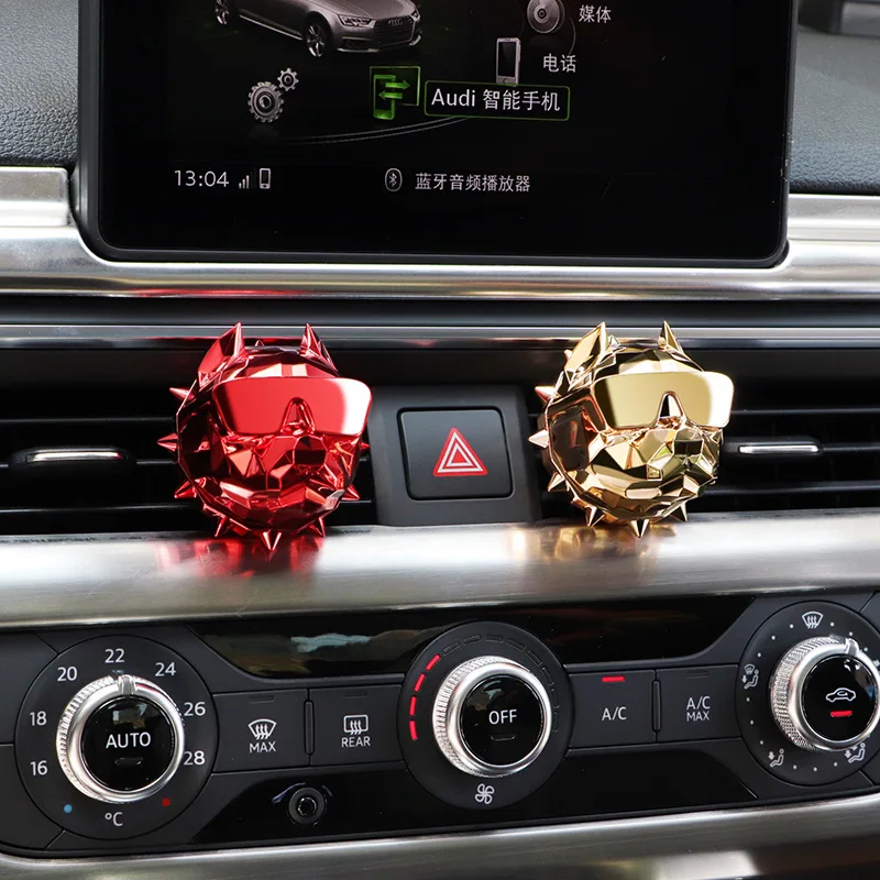 2PCS Car Bulldog Blackberry Luxury Interior Decoration Car Supplies Novelty Best Car Air Vent Clip Dog Automotive Ornament