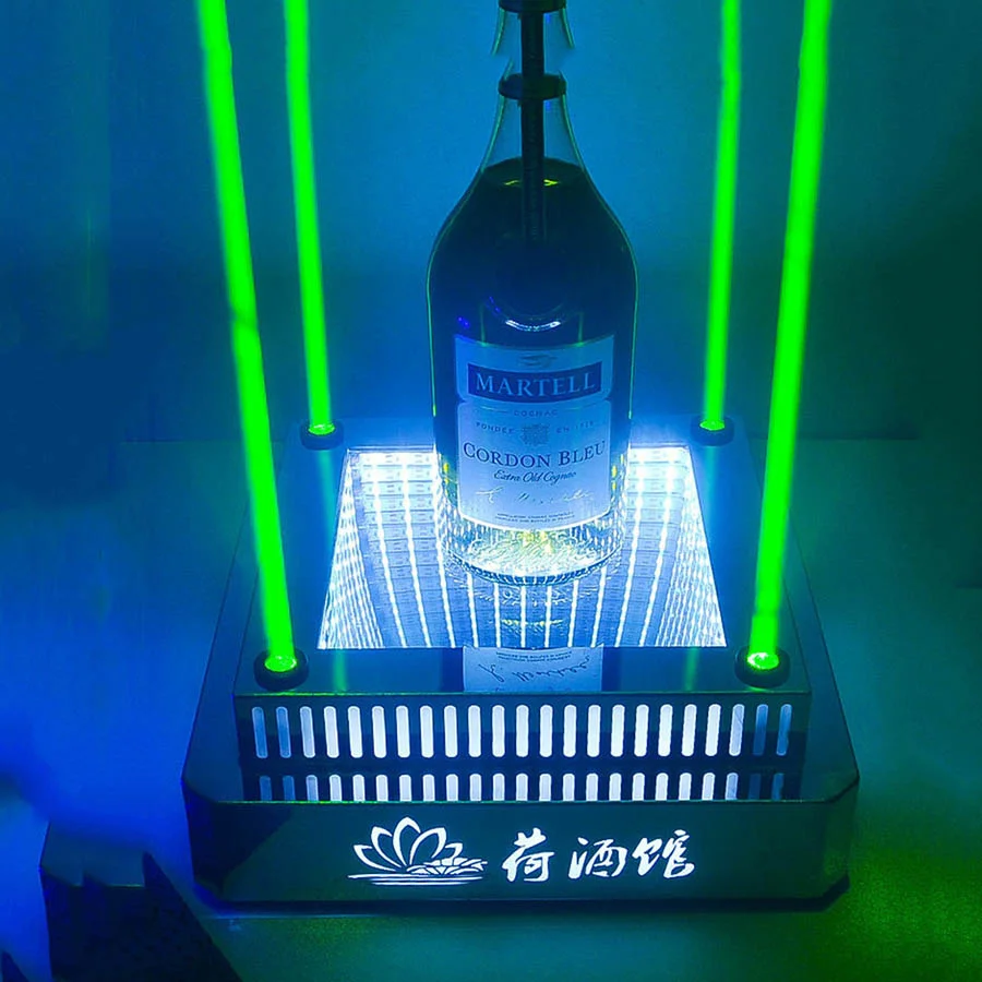 Bar nightclub Laser Champagne Bottle Glorifier VIP Display Holder stand illuminated LED bottle Service presenter For Bar Decor