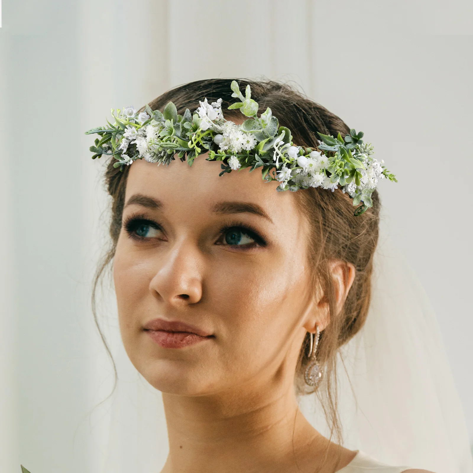 

Leaf Headpiece Bridal Hair Accessories Women Fairy Headb Wedding Flower Crown Simulation Headdress Photographic Prop