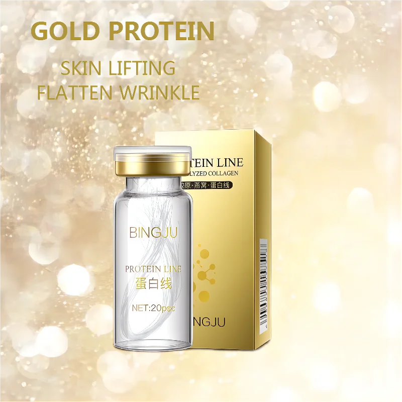 Absorbent Collagen Threads No Needle Gold Protein Line Anti Aging Women Collagen Face Filler Protein Thread Skin Care