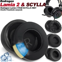 Almohadillas para auriculares Redragon Lamia 2 H320 SCYLLA H901, almohadillas de repuesto para auriculares, tela de malla, cubiertas para memoria, esponja, proteína suave