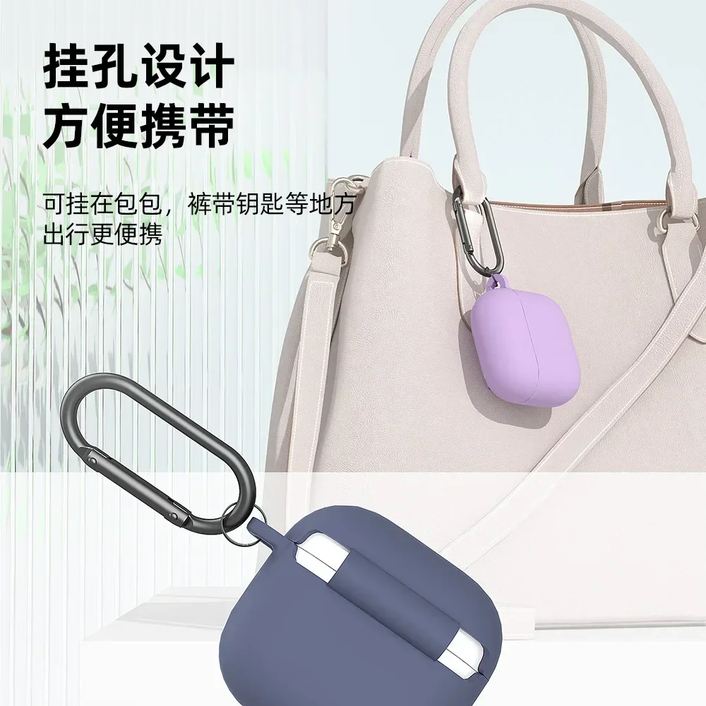 For Apple Airpods 4 2024 Case Luxury Earphone Case Soft Silicone Shockproof Cover for Apple Airpods 4 Cases Shell with Keychain image 5
