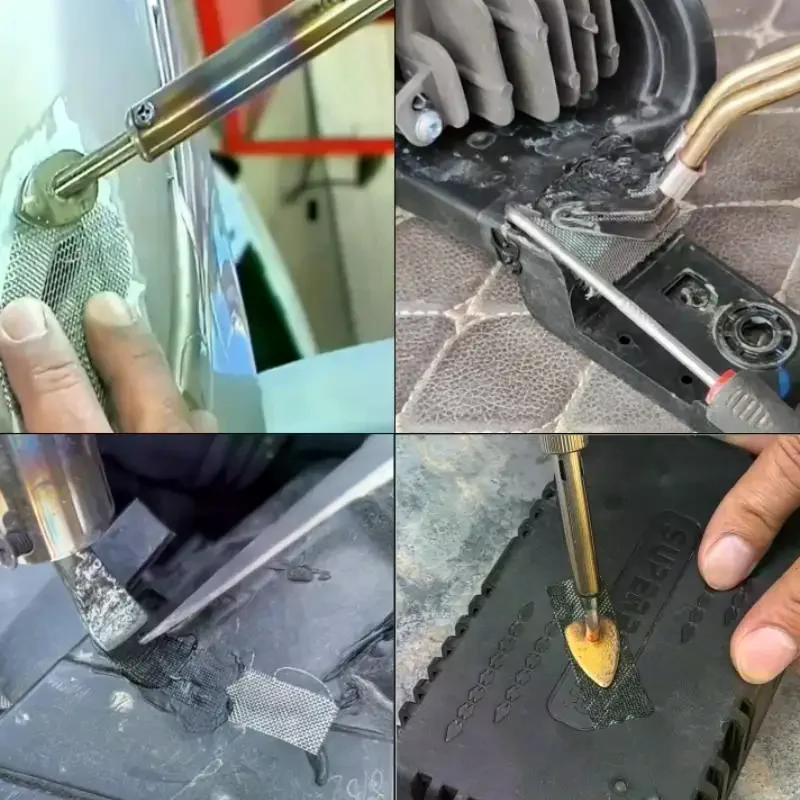 5/10/20Pcs Universal Car Bumper Repair Mesh Stainless Steel Net Plastic Welder Crack Repairing Hole Patching Wire Kit Fix Tool