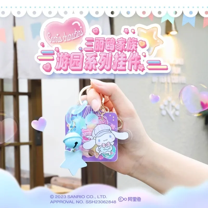 Sanrio Cartoon Animal Kuromi Hello Kitty Cinnamoroll Melody Hanger Sleutelhanger Sleutelhanger Actiefiguren Collectie Model Speelgoed Geschenken