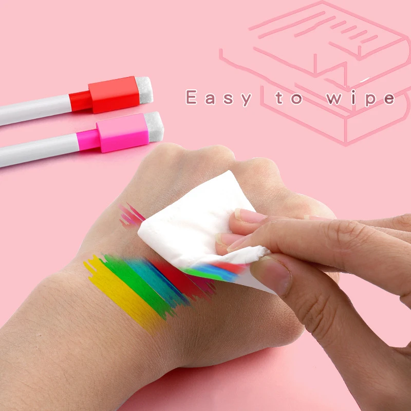 8Pcs Water-based Erasable Whiteboard Pen Doodle Small Drawing Pen Colored Magnetic Non-traceable Marker Pen Set