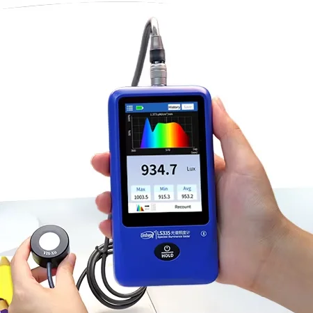 LS335 digital split spectral illuminometer 0-1000000 lumens, touch screen multi-function illuminometer, plant lighting tester