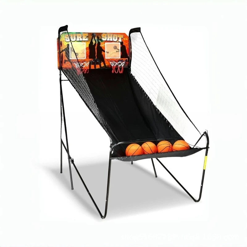 Cross-border indoor single basketball hoop  basketball  folding household with electronic scoring automatic shooting ball rack