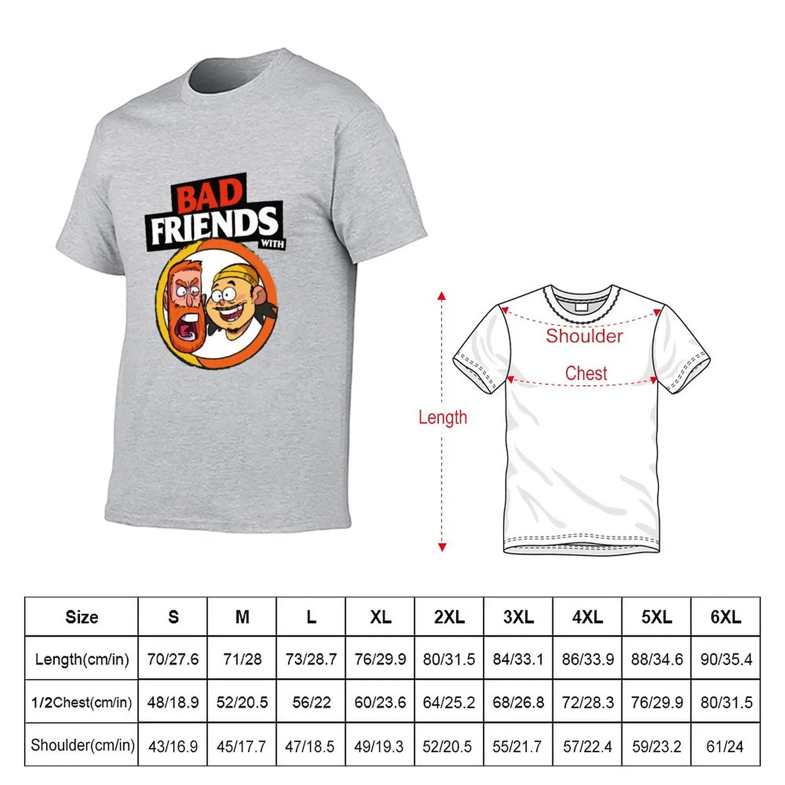 BAD FRIENDS PODCAST - BOBBY LEE - ANDREW SANTINO T-Shirt anime clothes Short sleeve funny t shirts korean fashion t shirt men