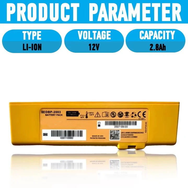 DBP-2003 Li-ion Battery Replacement for Defibtech View AED Pack EXP 9/30/2026 12V 2.8Ah