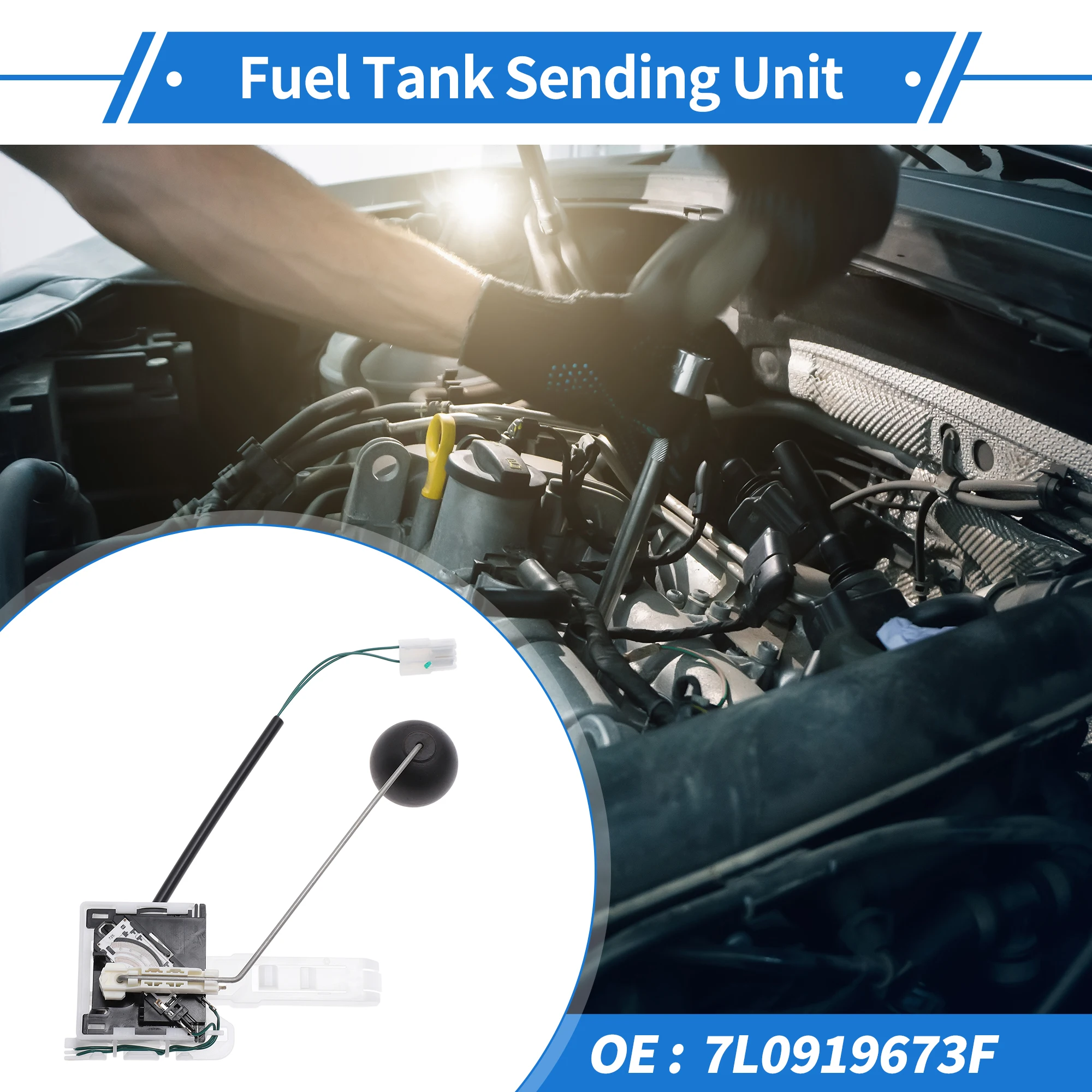 UXCELL 燃料タンク送信ユニット アウディ A4 用 No.7L0919673F 耐腐食性ハウジングと密閉コネクタ付き