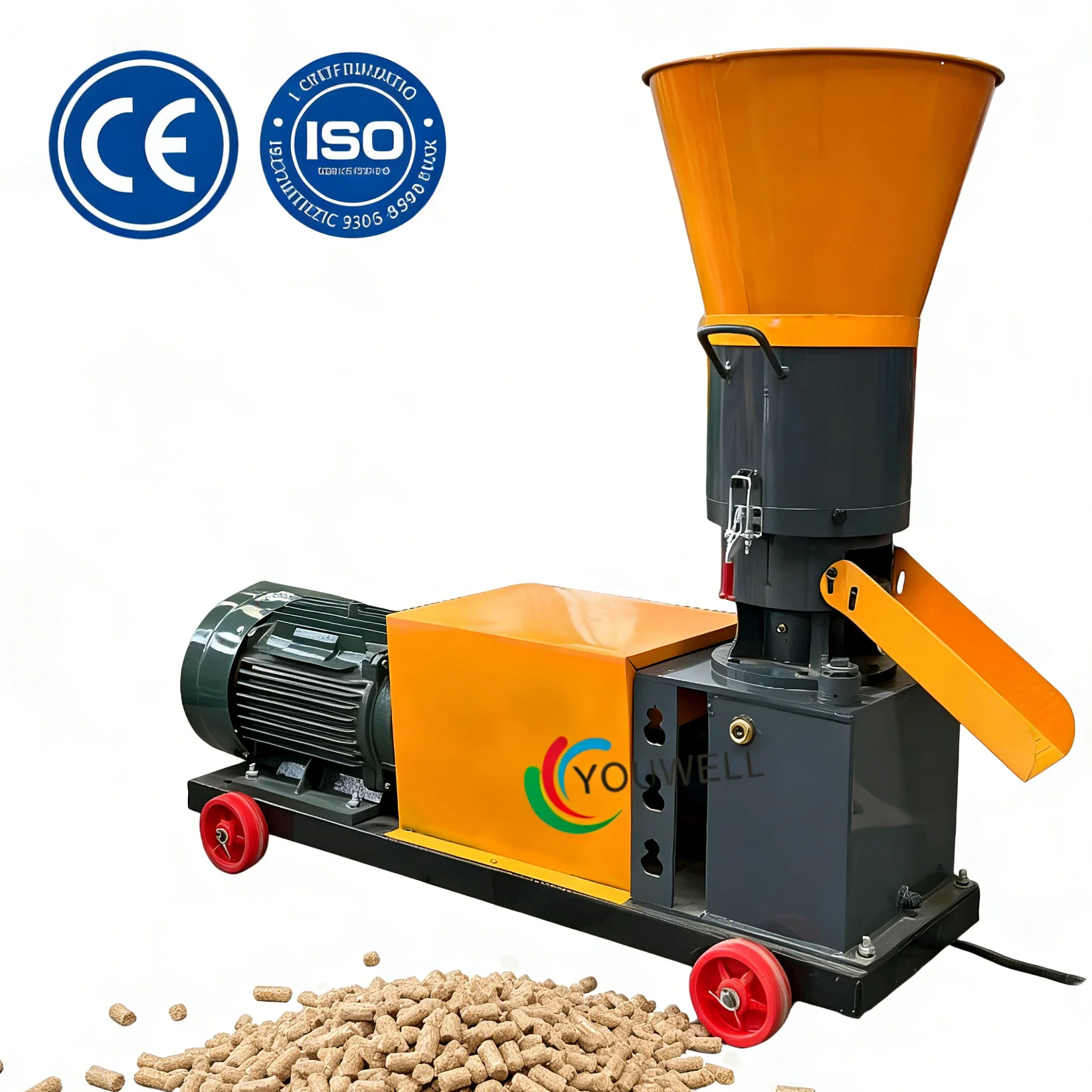 Youwell High Productivity New Electric Animal Feed Pellet Machine Roller Processing Plant
