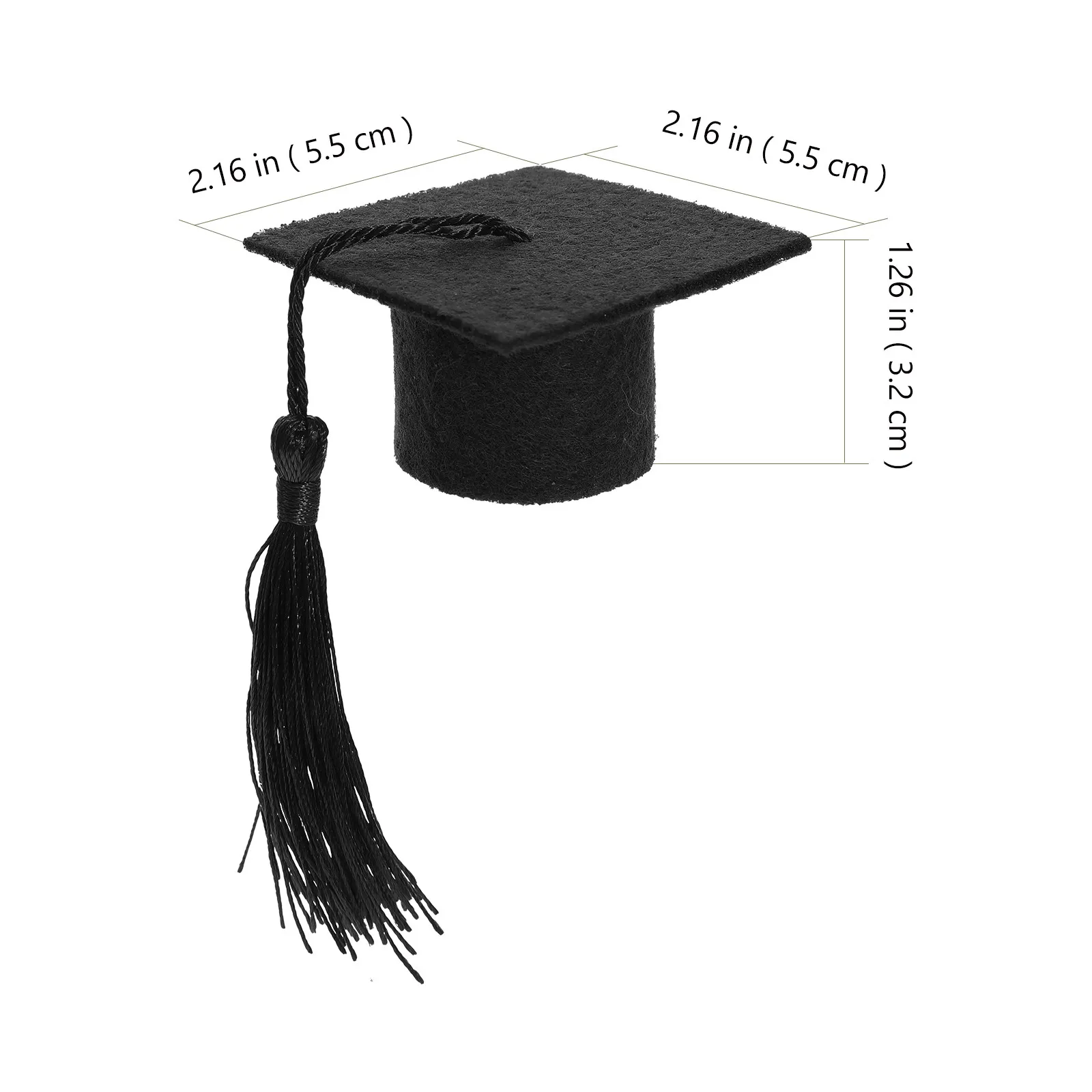 4Pcs Graduation Hat Bottle Caps Mini Felt Doctoral Hat Tassels Funny Wine Stopper Graduation Party Bottle Topper view 3