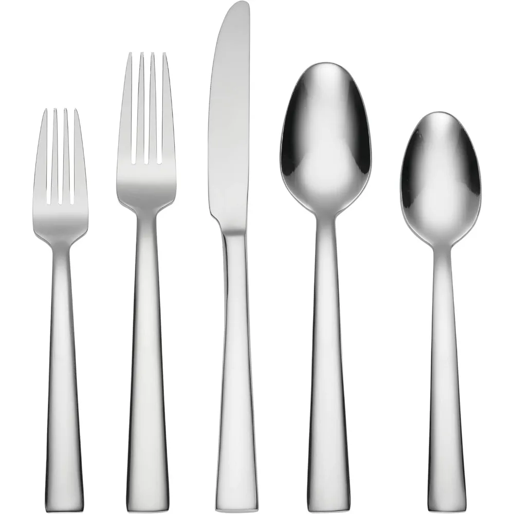 

Набор столовых приборов из 45 предметов для повседневного использования, сервировка 8 гостей, зеркальная полированная отделка