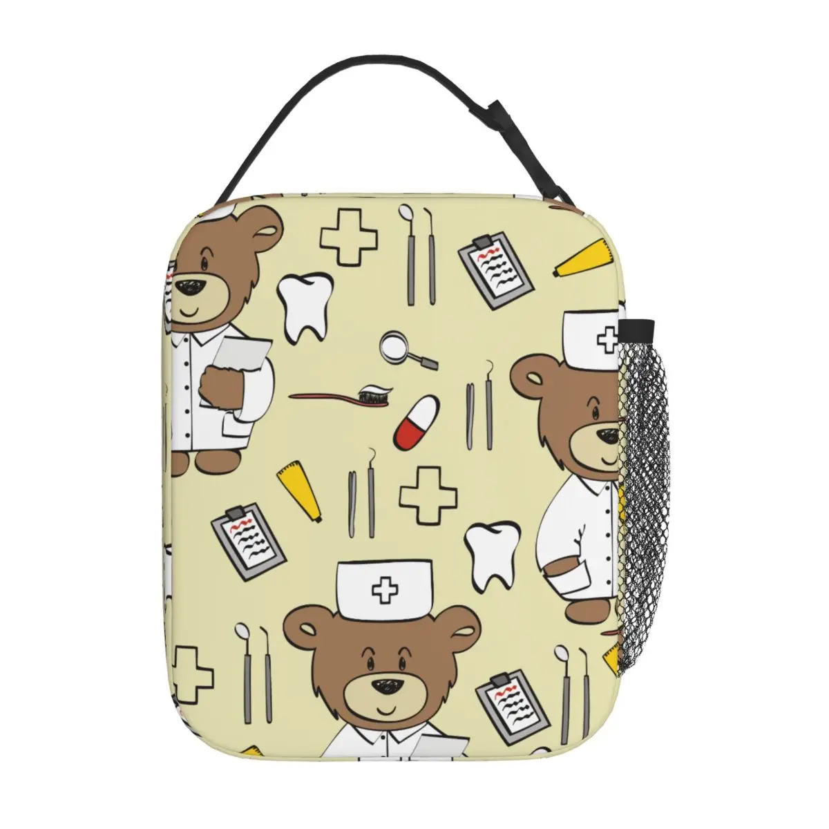 

Изолированная сумка для обеда для врачей и медведей, герметичная многоразовая термосумка, сумка для обеда, офисная коробка для пикника для девочек и мальчиков